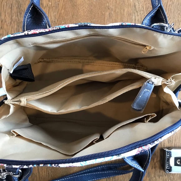 Stone & Co Paisley Printed Leather Large Satchel - Picture 5 of 8